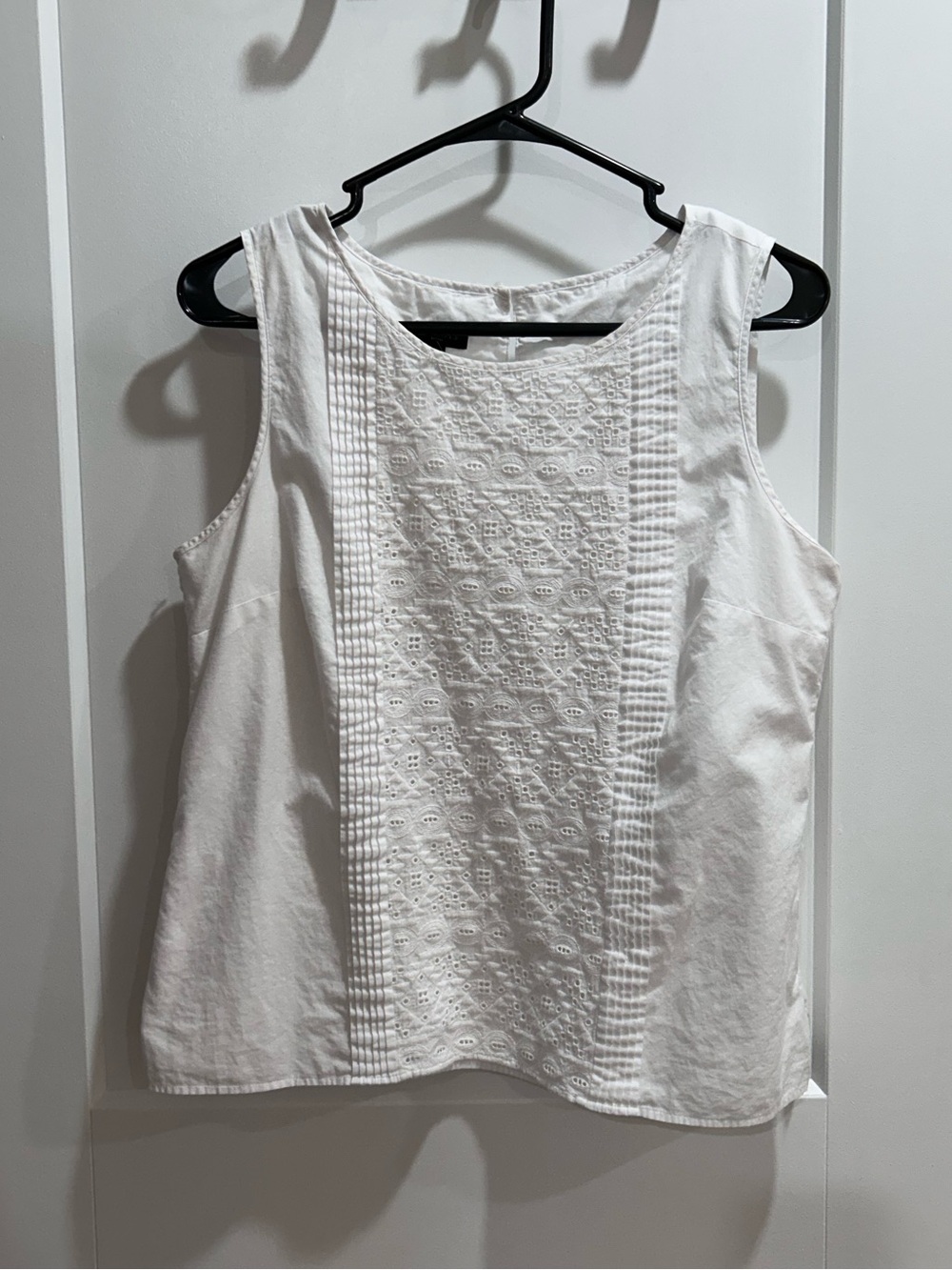 Talbots Embroidered White Shirt